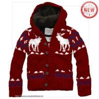 heren abercrombie and fitch truien knop fur hooded moose pattern rood wit Store Almere 0t0wr129